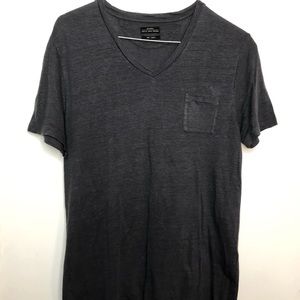 AllSaints Men’s Small Navy V-Neck T-Shirt